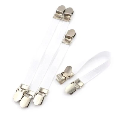 4 Metal Ironing Board Fasteners Clips - NEW SEALED Snug Grips for Covers Elastic - Image 1 of 4