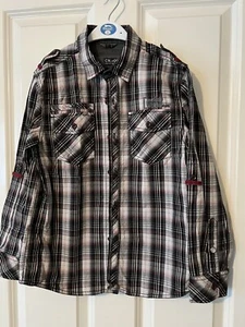 Boys 9 Years Next Black Check Shirt - Picture 1 of 5