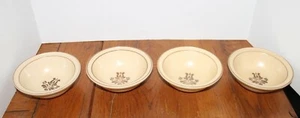 Set of 4 Vintage Pfaltzgraff Village Rimmed Cereal Soup Bowls 6 1/8" USA - Picture 1 of 12
