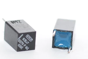 8x EMZ Styroflex KS Präzisions-Kondensator, 2370 pF / 63 V / 1%, Capacitor, NOS - Picture 1 of 2