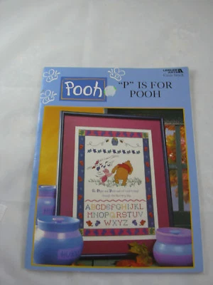 P is for Pooh Cross Stitch Pattern Booklet Disney 1999 Leisure Arts 3089 42pg - Image 1 of 4