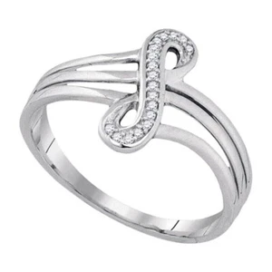 1.20CT Round Simulated Diamond Engagement Infinity Ring 14K White Gold Plated - Picture 1 of 3