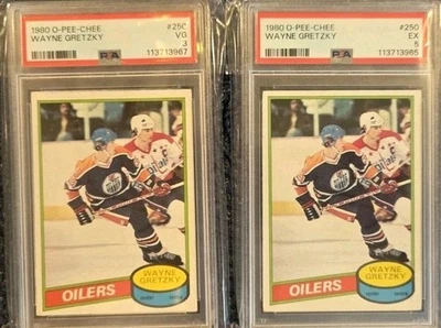 Opc Wayne Gretzky # 250 1980 PSA 5 y PSA 3 Foto 1 de 2
