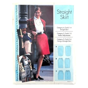 Nähen Step By Step Misses’ Größen 4-22 gerader Rock hinten Reißverschluss ungeschnitten - Bild 1 von 3