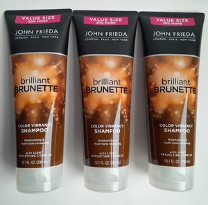 John Frieda Brilliant Brunette Color Vibrancy Moisturizing Shampoo New x3 - Picture 1 of 1