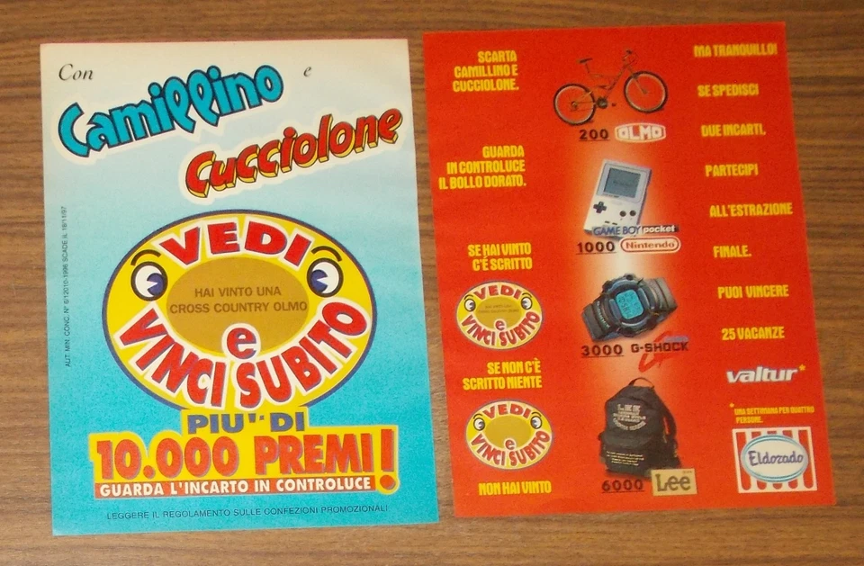 Seltene Werbung LANGNESE Eldorado Eis Nintendo Gameboy Casio G-Shock Promo 1997 - Bild 1 von 1