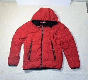 Calvin Klein Red Puffer Jacket w/ Hood–Sorona Aura Insulation, Warm & Breathable - Picture 1 of 6