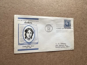 US 1940 FDC(FA44) +Famous Americans#862BLK4 +Author Alcott +Portrait Cachet - Picture 1 of 2