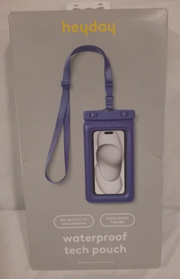NUEVO HEYDAY IMPERMEABLE TECH POUCH PÚRPURA SE ADAPTA A TELÉFONOS INTELIGENTES DE HASTA 6,7 PULGADAS Foto 1 de 4