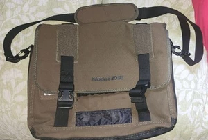 NWOT Mobile Edge Olive Brown Canvas Messenger/ Laptop /Book / Travel Bag Pockets - Picture 1 of 12