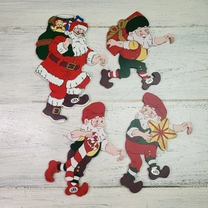 Reemplazos de escaladores de madera vintage 1990 NCE de Santa y elfos - Imagen 1 de 7