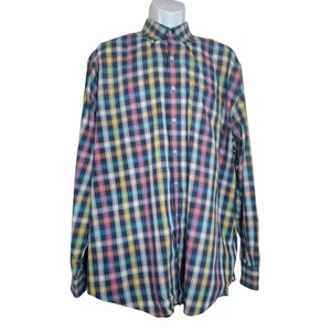 Peter Millar Button-Down-Hemd, Herren XL, mehrfarbiger Karomuster, Baumwolle, gebraucht, in einwandfreiem Zustand - Bild 1 von 12