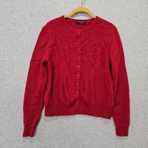 Valerie Stevens Pullover Strickjacke 2-fädig Kaschmir rot Knopfleiste Petite S - Bild 1 von 8