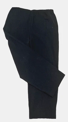 Pantalones Orvis Talla M Negros Texturados Fluidos Pierna Recta Textura Pull-on Bolsillo con Cremallera Foto 1 de 4