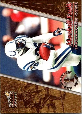 1998 Pacific Aurora #21 Marshall Faulk Championship Fever football card 10R - Image 1 of 2