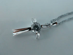 925 Sterling silver Pendant/necklace/chain (Cross) Quality AAAAA grade CZ stone - Bild 1 von 6