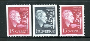 Suecia Completo MVLH Set #541-543 Verner von Heidenstam, Estampillas de Poeta - Imagen 1 de 1