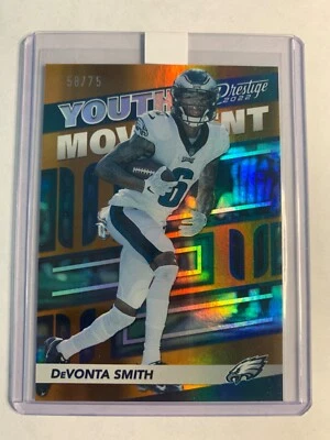 DEVONTA SMITH 2022 Panini Prestige Youth Movement #D /75 Orange #3 Eagles - Image 1 of 2