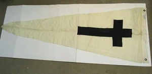WW2 USMC Marine Kaplains Flagge auf See Kirchdienst Wimpel datiert 1943-44 USN - Bild 1 von 18