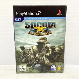 SOCOM: U.S. Navy SEALs + Box, Headset - PS2 - Tested - Big Box - Picture 1 of 11