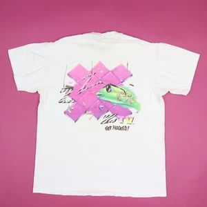 Camiseta De Colección Z TV Música Televisión Cristiana Para Hombre Mediana Años 90 Pez Neón - Imagen 1 de 7