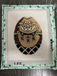 Faberge Egg Needlepoint Canvas von LEE - Browns Whites Black Gold - **KOMPLETT* - Bild 1 von 12