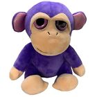Russ Indigo Plush Toy Purple Monkey Glitter Eye Ears Stuff Animal Size 15 in
