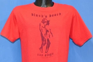 vintage 70s BLACKS BEACH SAN DIEGO CALIFORNIA NUDIST COMITTEE t-shirt MEDIUM M - Picture 1 of 6