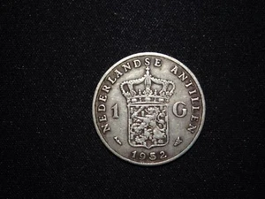 Netherlands Antillean Guilder - 1 Guilder - 1952 Silber - Juliana 1948-1980 - Picture 1 of 4