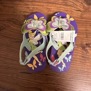 Disney Store Tinker Bell Flip Flops    7/8  Toddler   NwT - Picture 1 of 2