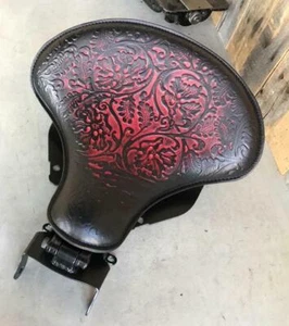 Kit de montaje de almohadilla de asiento de resorte Harley Softail 2018-2025 cuero hoja de roble rojo hormiga - Imagen 1 de 9