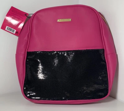 ¡Nueva Mochila Juicy Couture Rosa con Lentejuelas Negras! Foto 1 de 4