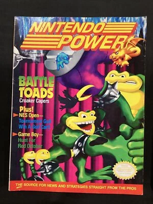 Revista Nintendo Power Vol 25 1991 Battle Toads cubierta póster Super Spy Hunter Foto 1 de 4