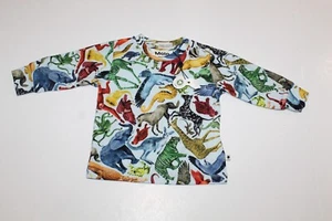 MOLO INFANT BOY ORGANIC COTTON SHIRT ELAY COLORFUL ANIMALS LONG SLEEVE NWT 6 Mos - Picture 1 of 7