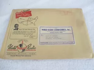 VINTAGE 1947 RADIO REFERENCE MAP IN Original MAILING ENVELOPE - Picture 1 of 8