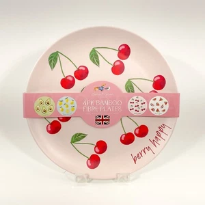 Harvest Green Studio Melamine 10" Dinner Plates Set of 4, Fruit Theme New - Picture 1 of 8