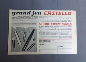 PUBLICITE ANCIENE ADVERT CLIPPING 061017 GRAND JEUX CASTELLO STYLO FABER CASTELL - Picture 1 of 1