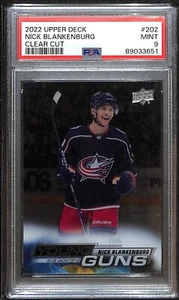 2022-23 Upper Deck Series 1 Young Guns Clear Cut #202 Nick Blankenburg PSA 9 RC - Picture 1 of 2