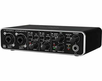 Behringer umc204hd 64-bit/192khzusb Soundcard (beringa-) - Image 1 of 4