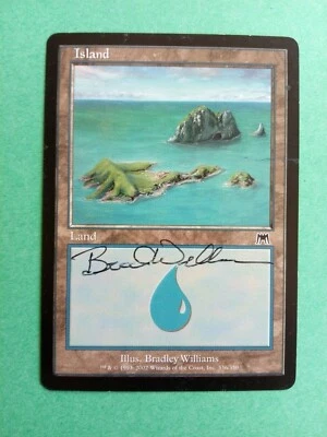 MTG Magic Island #336 Signed Artist Proof x1 Onslaught Brad Williams - Image 1 of 2