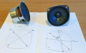 2 x altoparlanti 3" quadrati 20 W 6 Ohm coppia altoparlanti audio, Hifi, unità altoparlante, fai da te - Foto 1 di 11