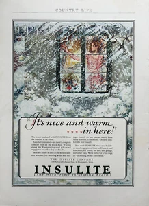 Insulite Company Anzeige 1929, Minneapolis, postfrisch "Es ist schön und warm hier!" - Bild 1 von 1