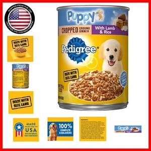 Chopped Ground Dinner Puppy Food - 12 Pack of Lamb & Rice Cans, 13.2 oz - Picture 1 of 12