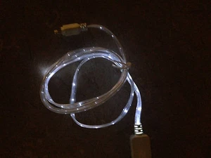 LOT ROPE LIGHT LED 3ft data charger power cables FOR UNIVERSAL micro USB ANDROID - Picture 1 of 19