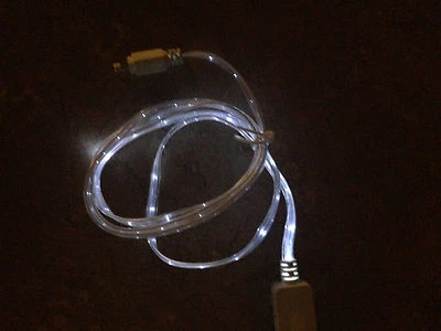 ROPE LIGHT LED 3ft data sync charger power cable FOR UNIVERSAL micro USB ANDROID - Image 1 of 2