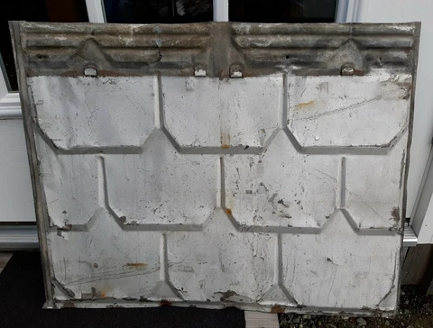 Antique Architectural Salvage Tin Ceiling Wall Siding Shaker Panel 24x18" Canada Cover