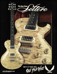 2007 Dean Soltero Series Guitar in Quilted Gold advertisement 8x11 ad print - Imagen 1 de 3