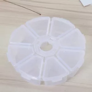 8 Grids Round Clear Plastic Jewelry Bead Storage Box Container Organizer Case AU - Picture 1 of 9