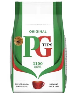 PG TIPS 1100 ONE CUP TEA BAGS BULK BUY CATERING BRITISH EXPAT CUPPA - Picture 1 of 1