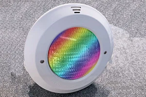 Pool RGB LED Unterwasser Scheinwerfer PAR56 12V 20W Kunststoff Blende weiß - Bild 1 von 9